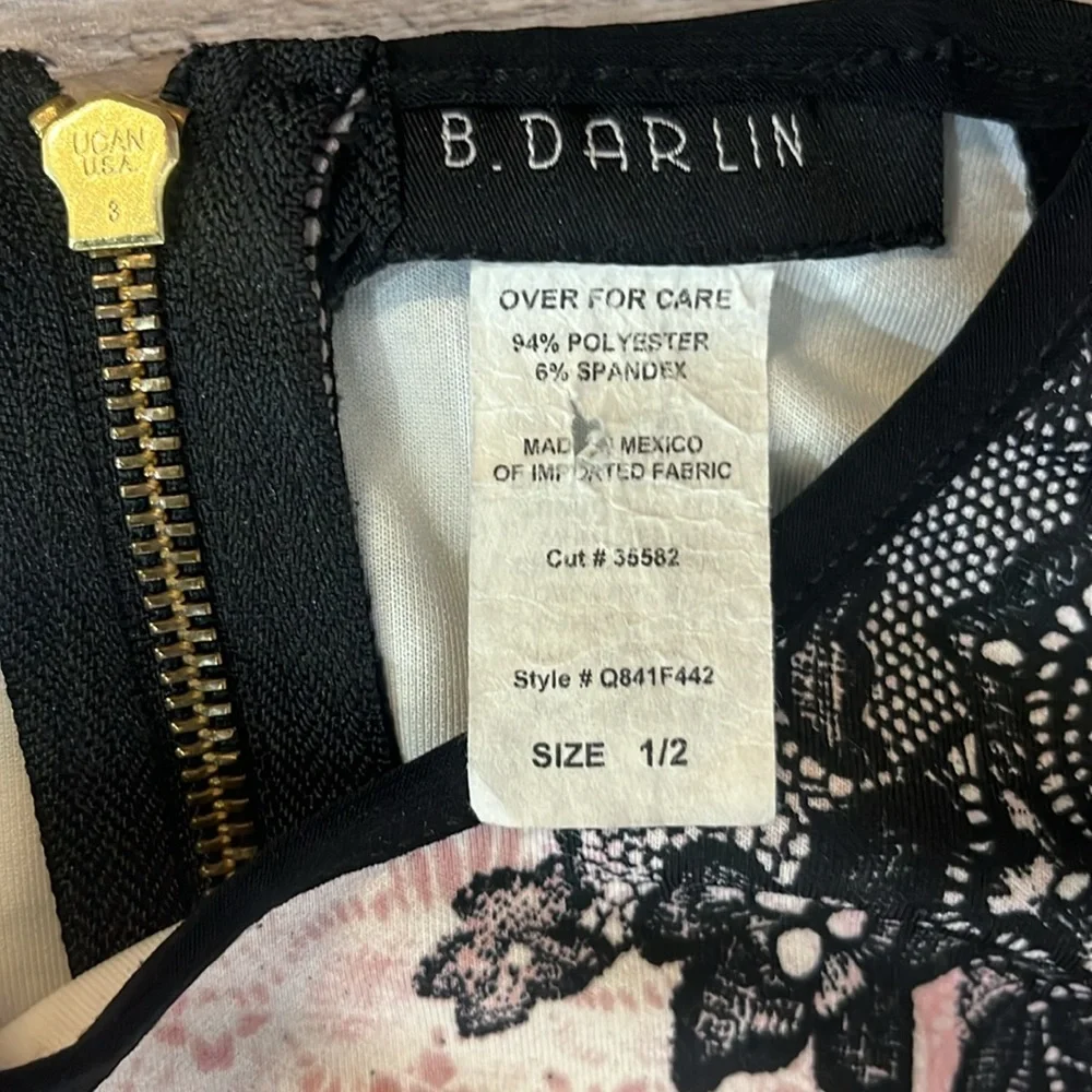 B Darlin  Womens Juniors' Printed High-Neck Bodycon Dress size 1 / 2 - Picture 13 of 13